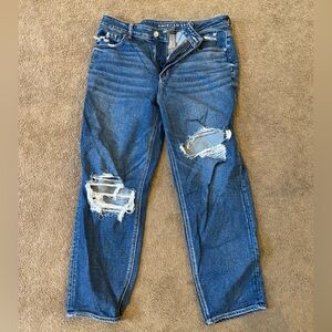 American Eagle Outfitters Stretch Ripped Curvy mom Jeans